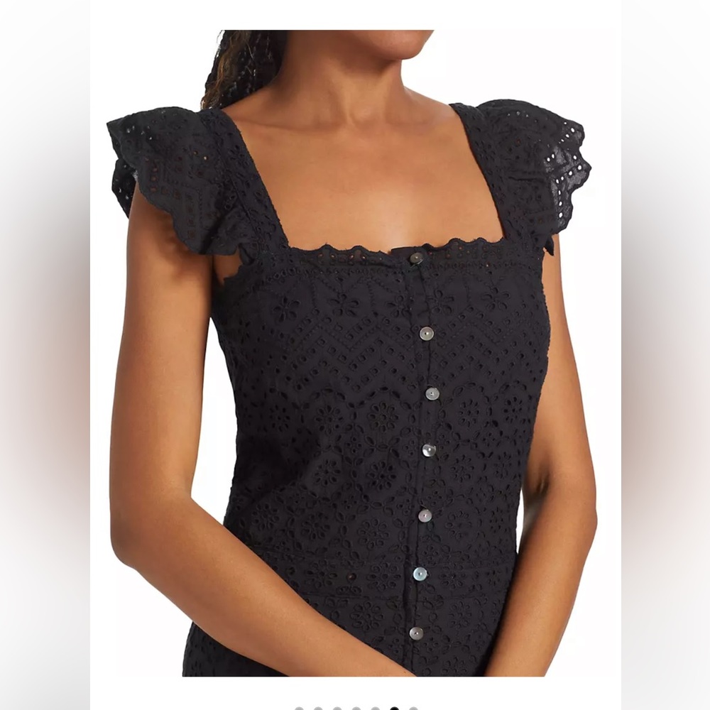 Veronica Beard Black Eyelet Maxi Dress - Picture 3 of 6